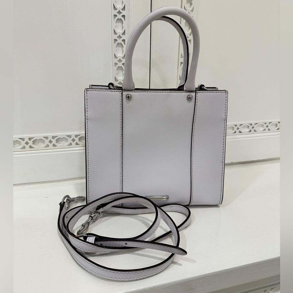 Rebecca Minkoff Leather Crossbody. Light Periwinkle Purple.